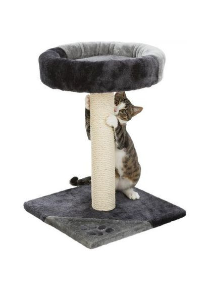 Царапка Junior Tarifa для кошек, из сизаля/плюша, 35х35х52 см (черная/серая) (*) Trixie (322859428)