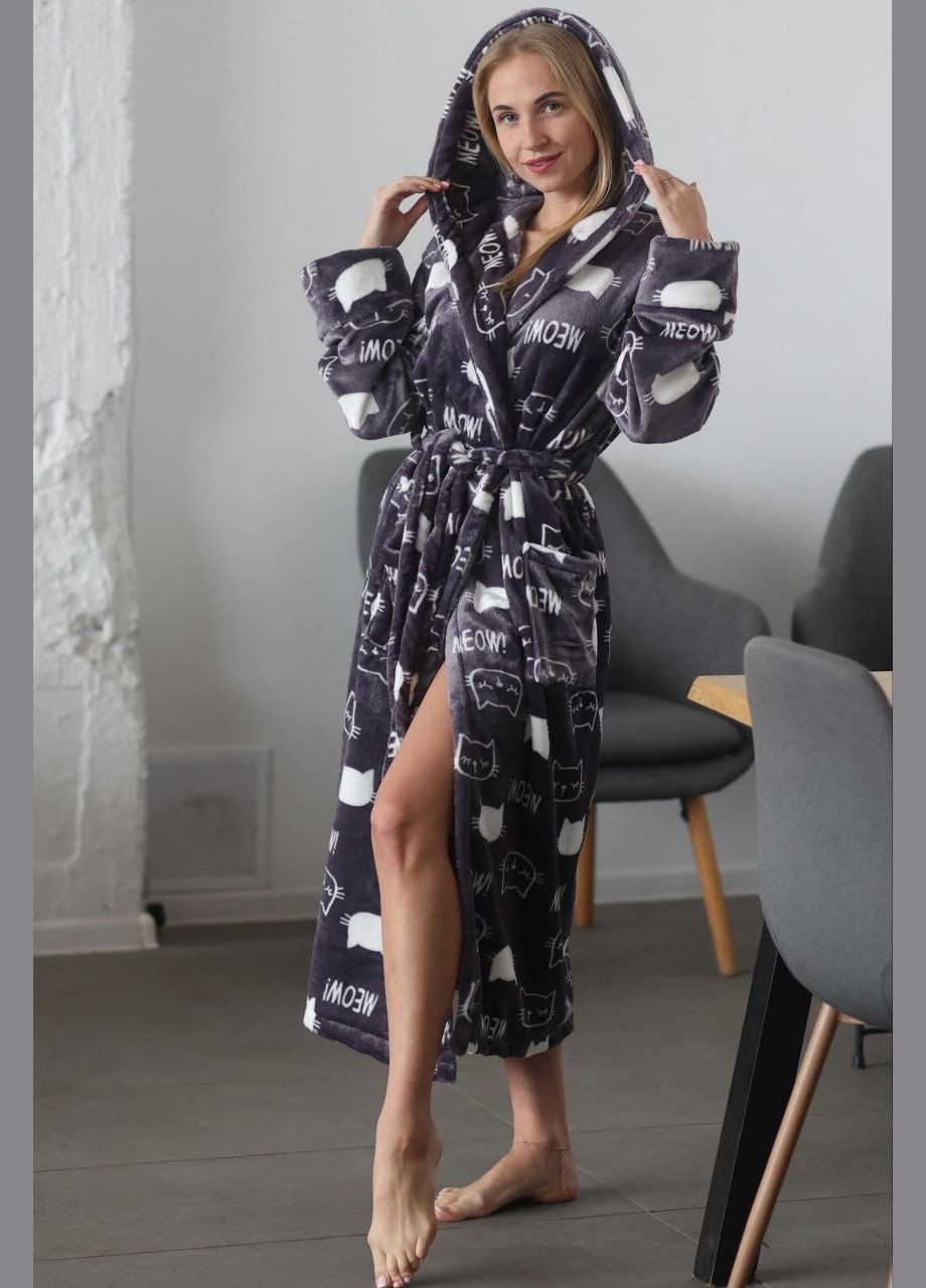 Халат с капюшоном Мягкий уютный Шарпей No Brand (315429396)