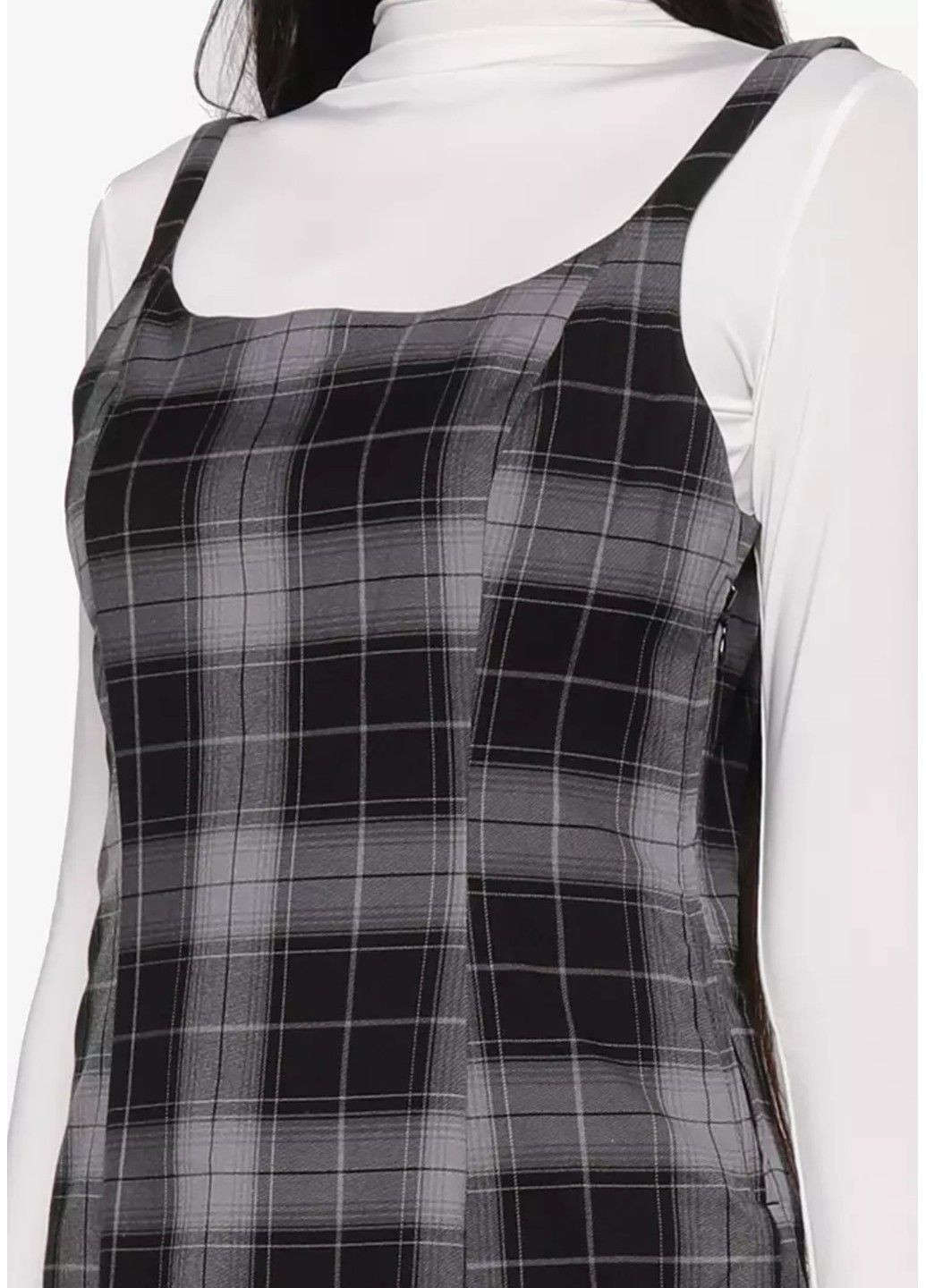 Серое повседневный женское приталенное платье на бретелях н&м (57072) s серое H&M