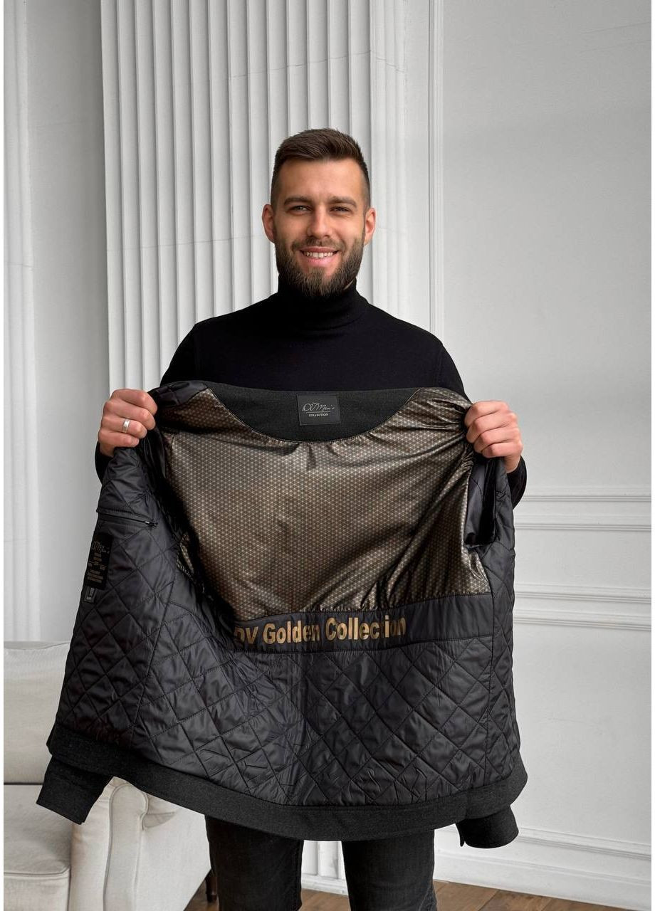 Черная зимняя мужское зимние пальто SK