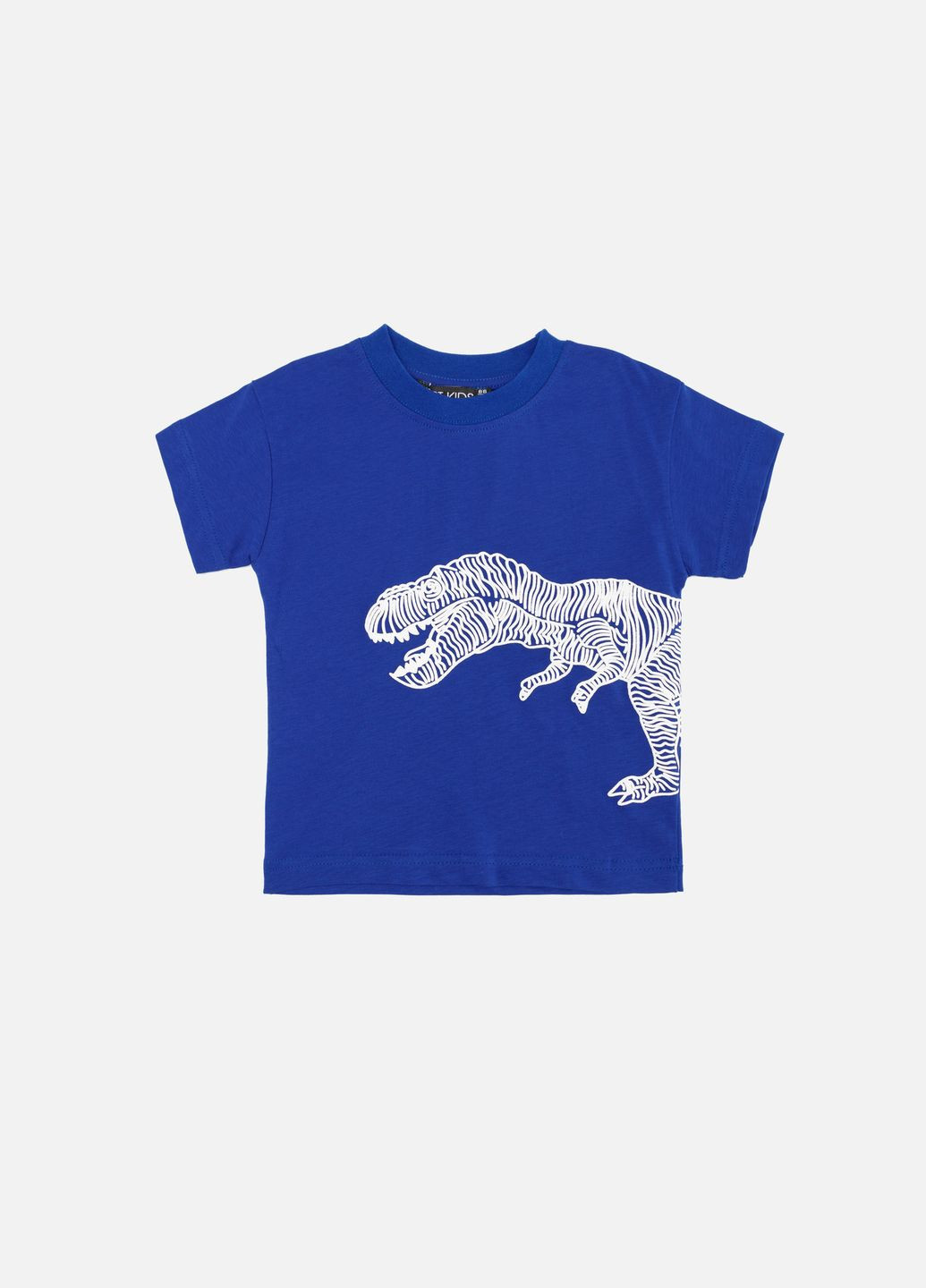 Синяя летняя футболка с коротким рукавом для мальчика цвет синий цб-00246445 First Kids