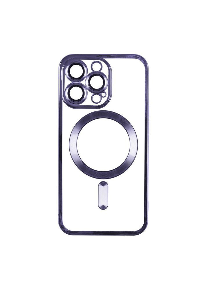 Чехол TPU Metallic with Magsafe с закрытой камерой для iPhone 15 Pro Max Фиолетовый Wave (293504538)