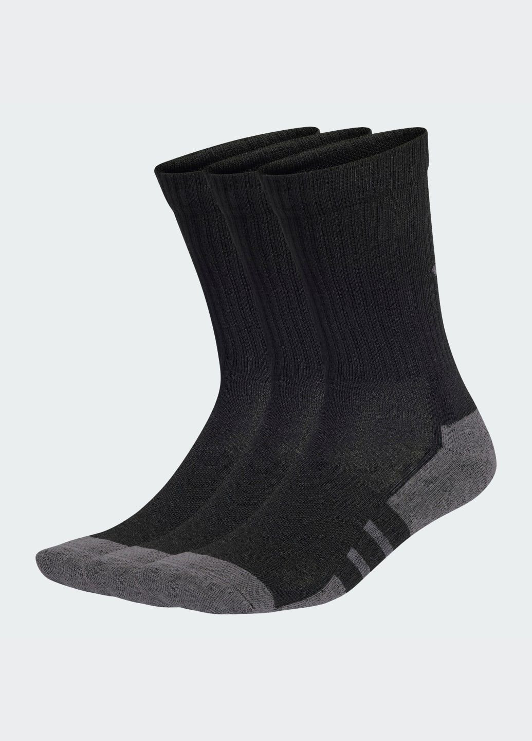 Чорні три пари шкарпеток essentials climacool crew adidas логотипи (338185029)