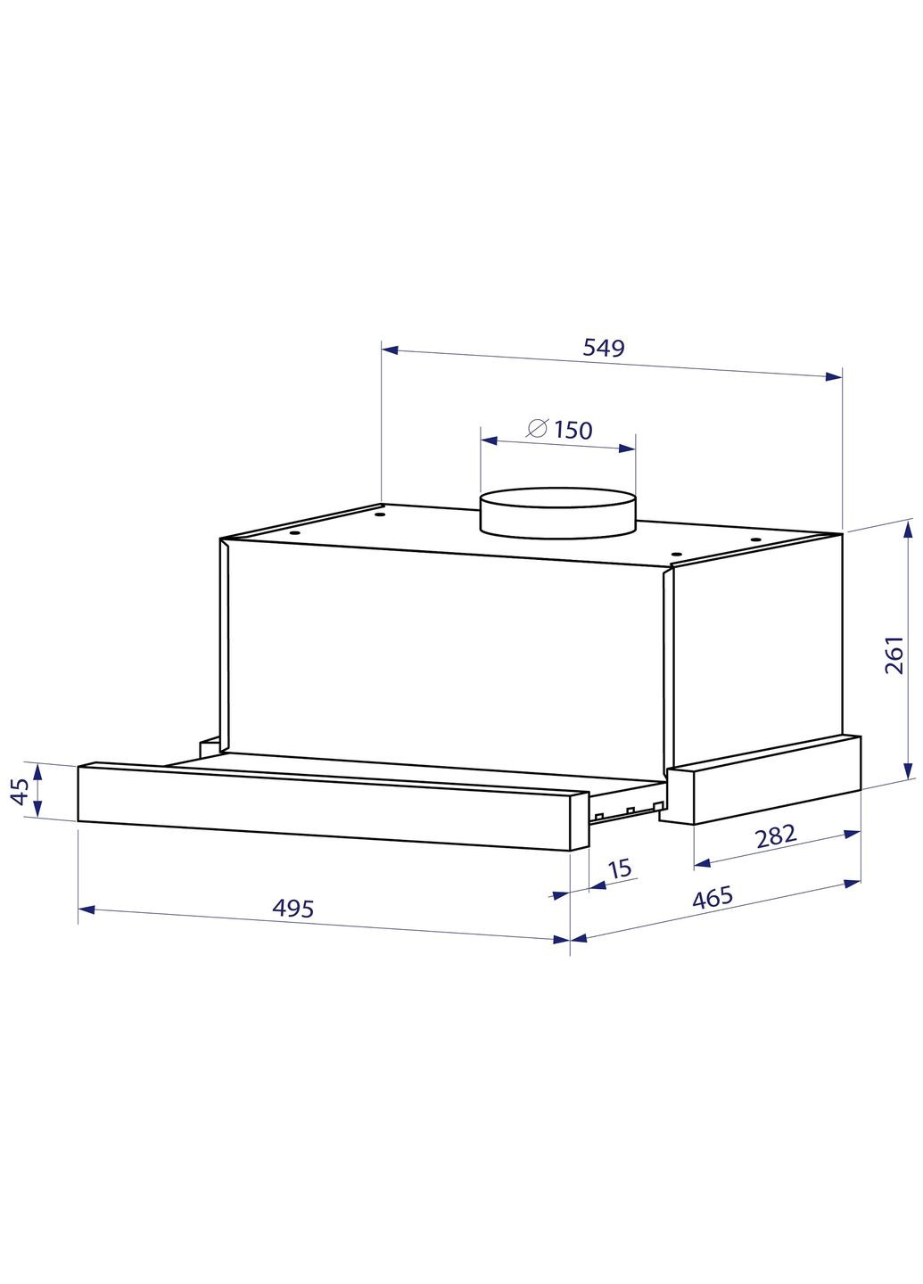 Вытяжка HTL 5714 I 1100 LED MINOLA (363837079)