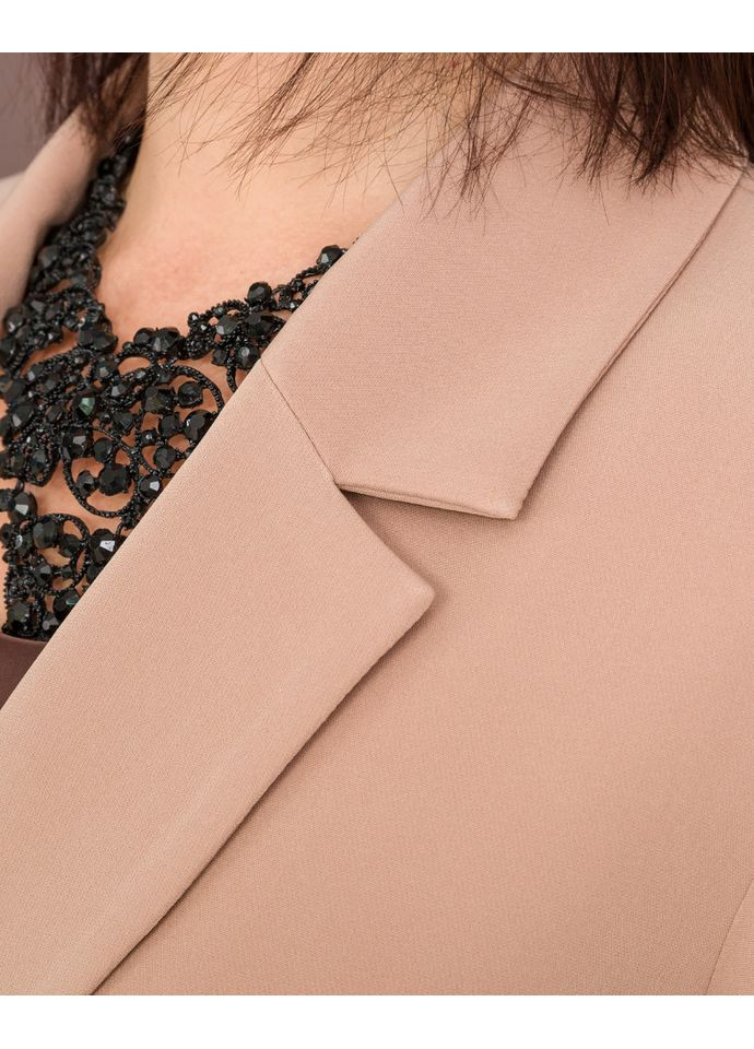 Песочный женский пиджак 2071-1 Alenka Plus - демисезонный