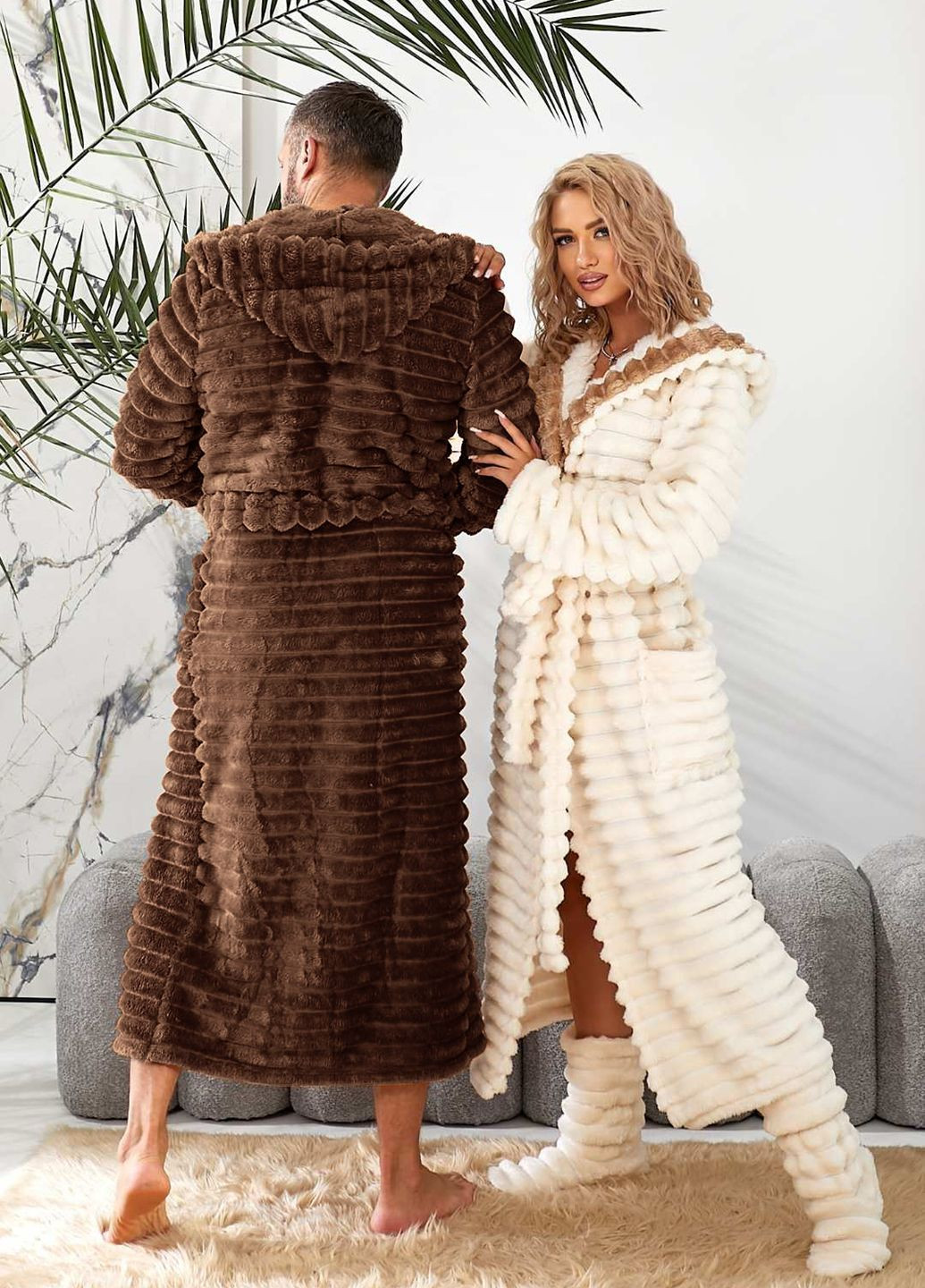 Чоловічий махровий халат з капюшоном Selim-tekstil (366293428)