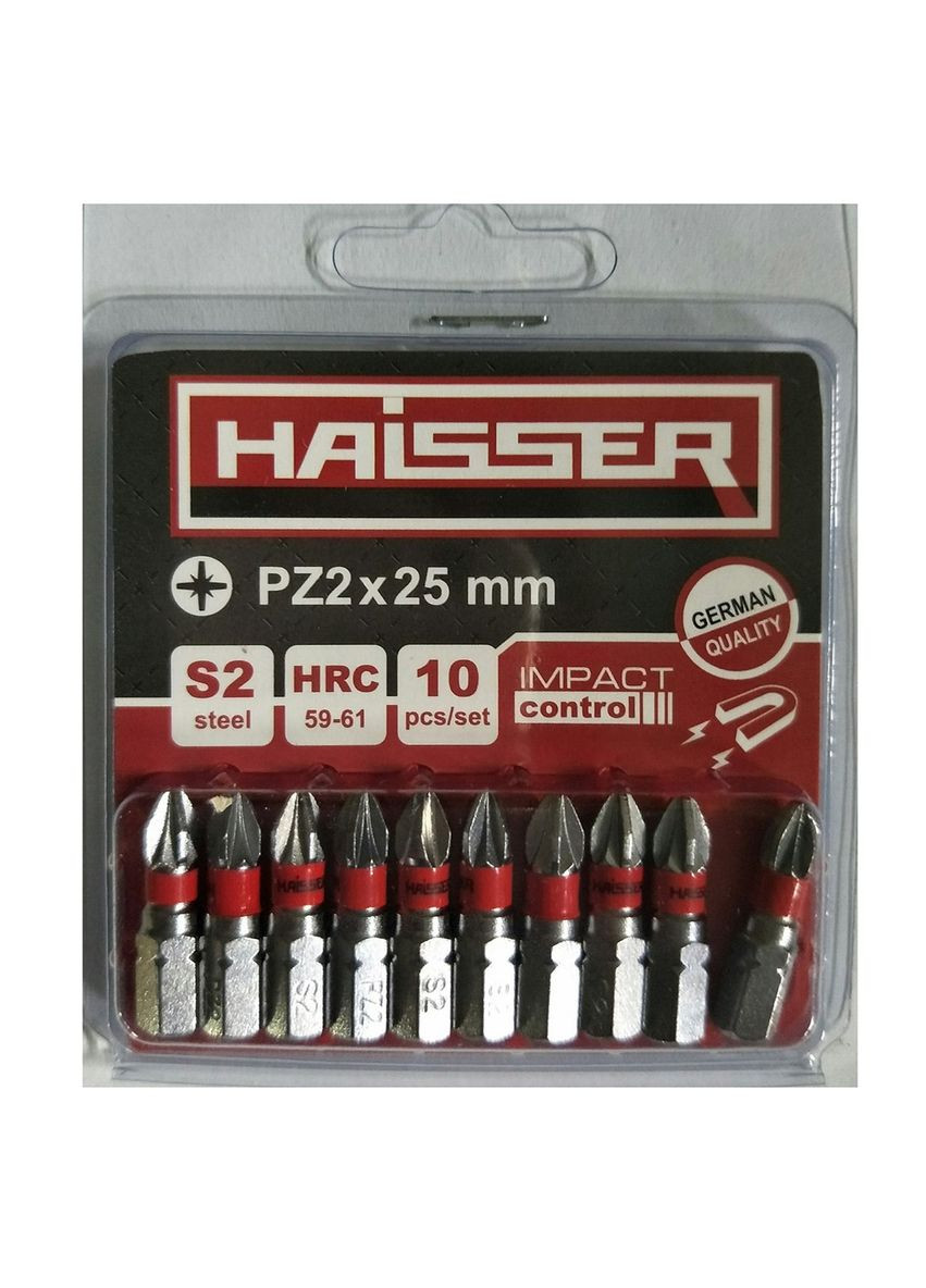 Набор бит PZ1X25 мм 10шт Haisser (315558446)