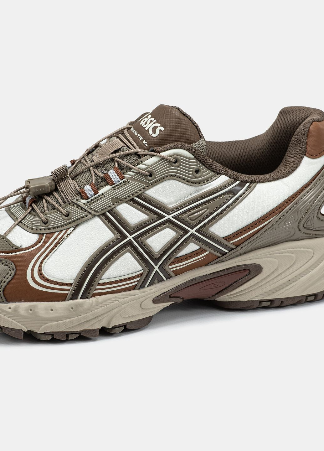 Коричневі Осінні кросівки чоловічі asics gel-kahana tr v4 brown white | асікс гель-кахана тр в4 коричневі білі No Brand