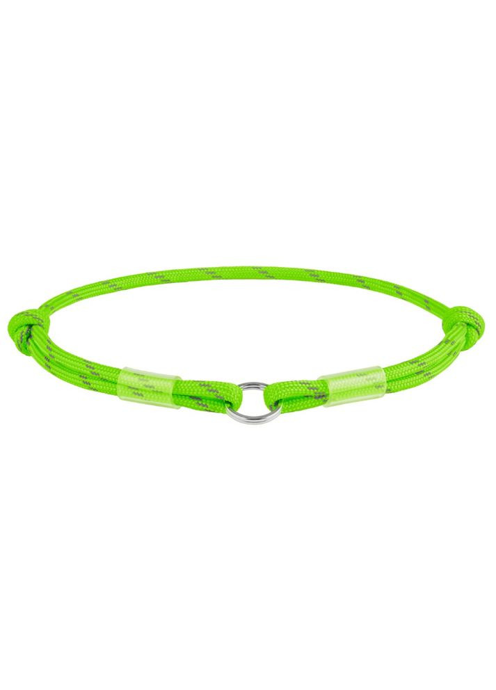 Шнурок для адресника (салатовый) из паракорда светоотражающий диаметр 4мм, длина 42-76см WAUDOG Collar (367725390)