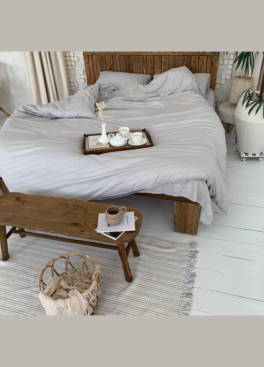 КПБ евро микро страйп сатин "Туман" (200х210, 70х70) Glav Textile (297365395)