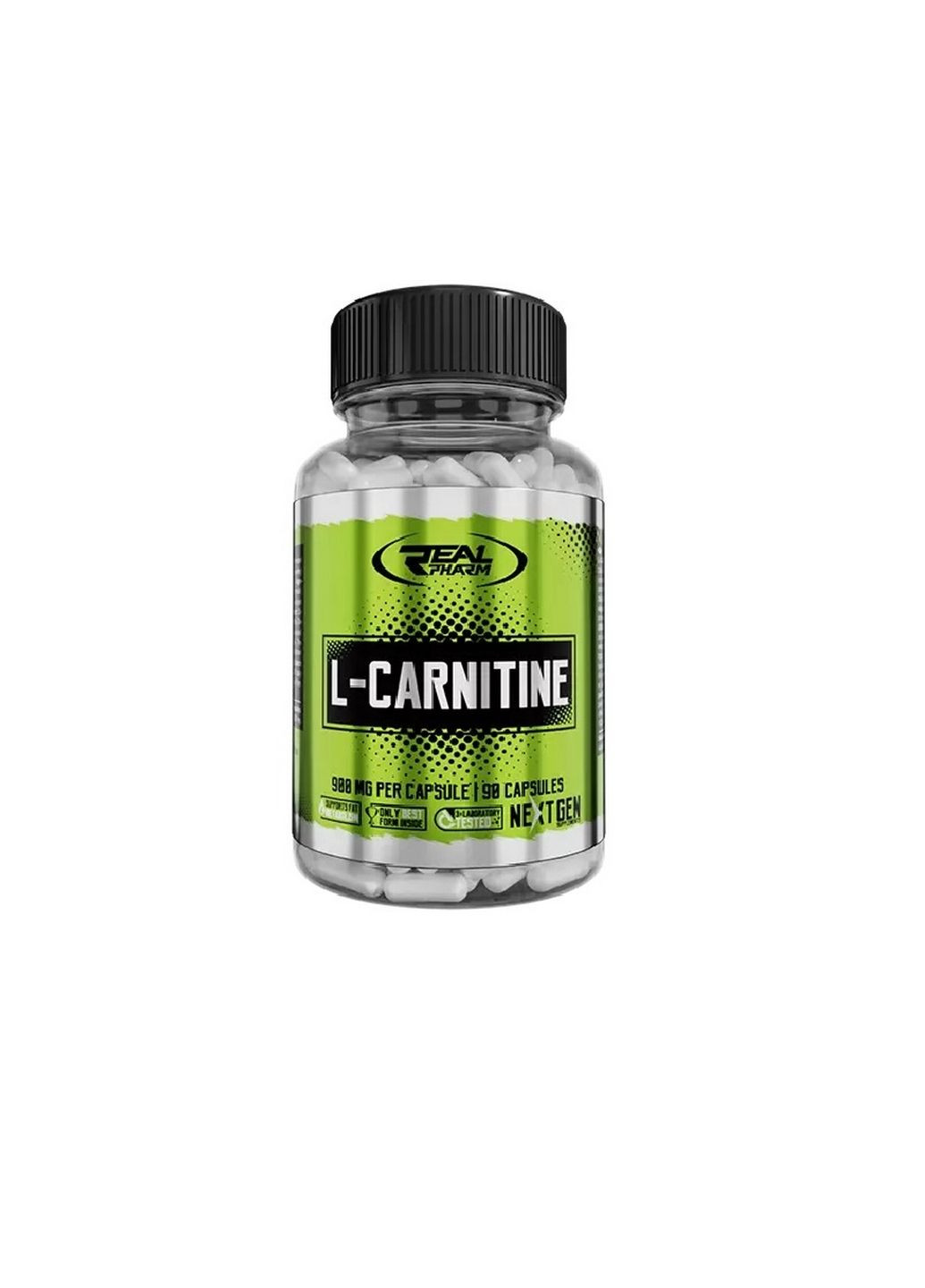 Жироспалювач L-Carnitine 900 mg, 90 капсул Real Pharm (293337978)
