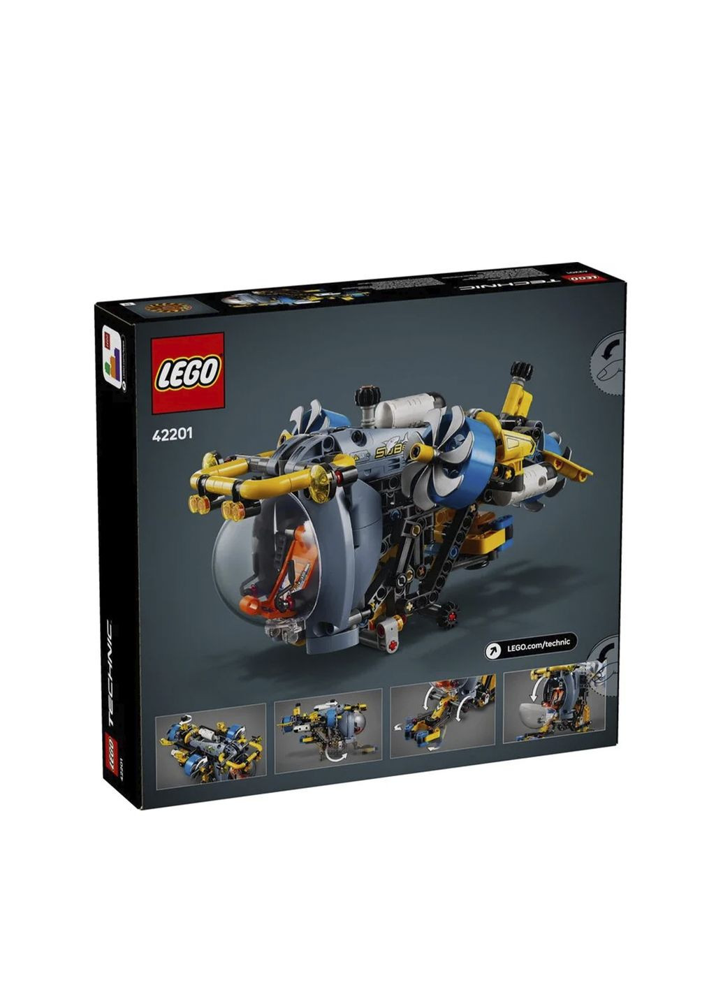 Конструктор Technic - Глибоководний дослідницький підводний човен (42201) колір різнокольоровий ЦБ-00269194 Lego (315717974)