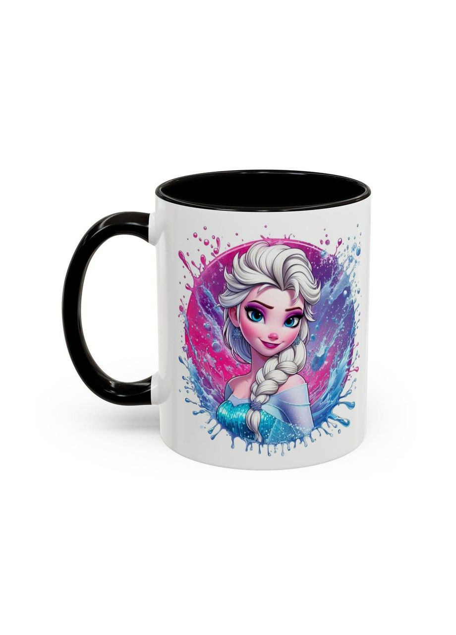 Чашка з принтом "Ельза" 330мл Чорний No Brand (368671305)