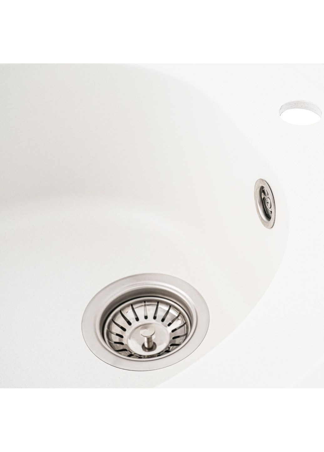 Гранитная мойка для кухни LUNA 510 матовая Белая Valeso (358059897)