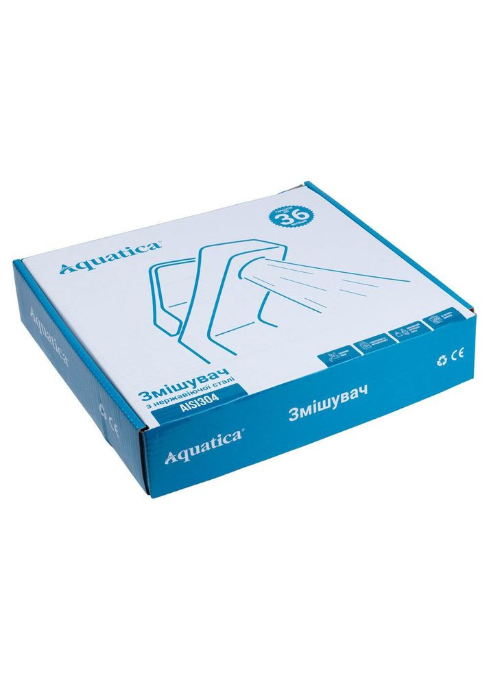 Змішувач KT Ø35 для раковини литий на гайці SS KT-1A170P AQUATICA (365596691)