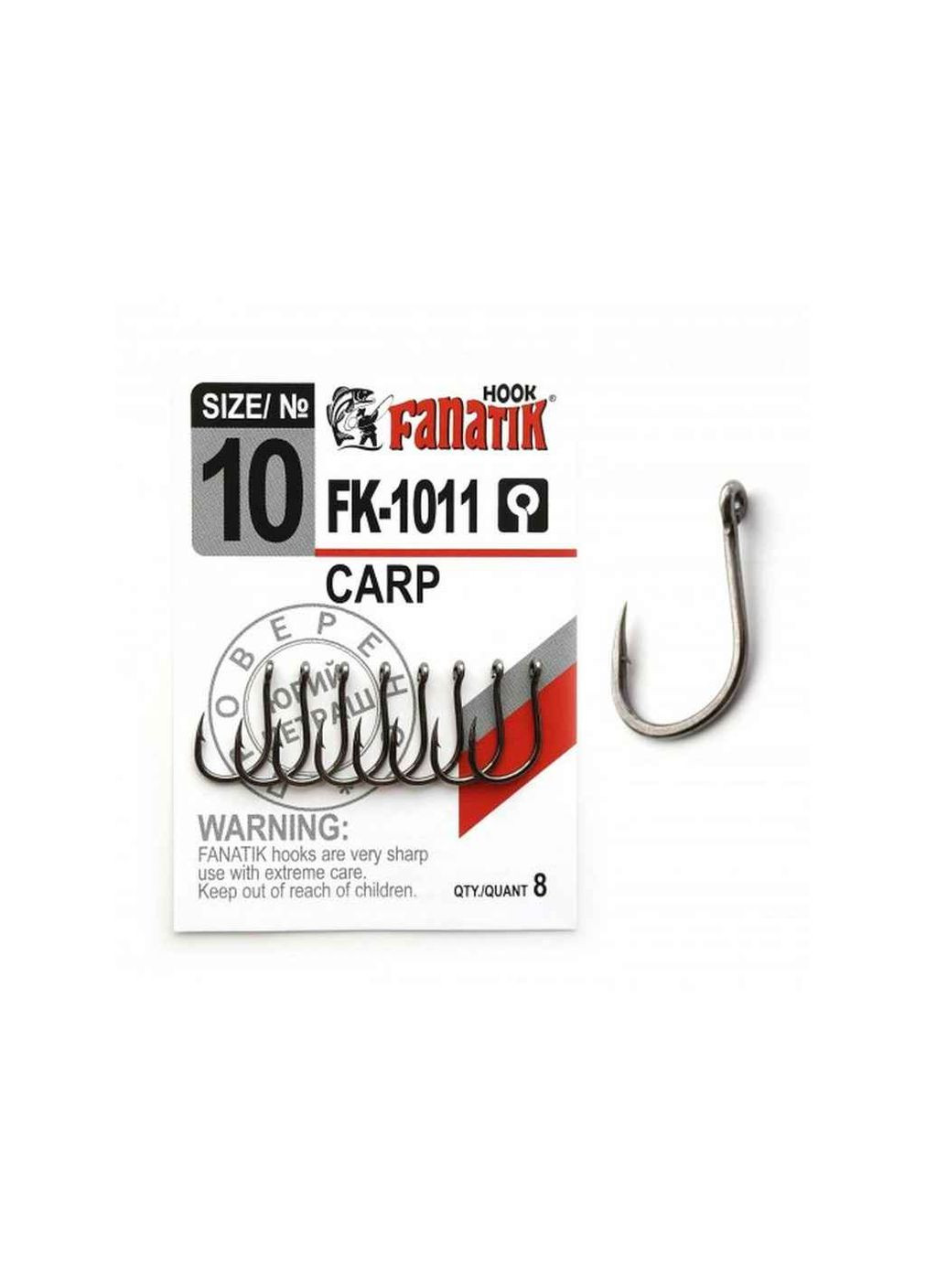 Гачок FK-1011 № 8шт/уп CARP Fanatik (357217346)
