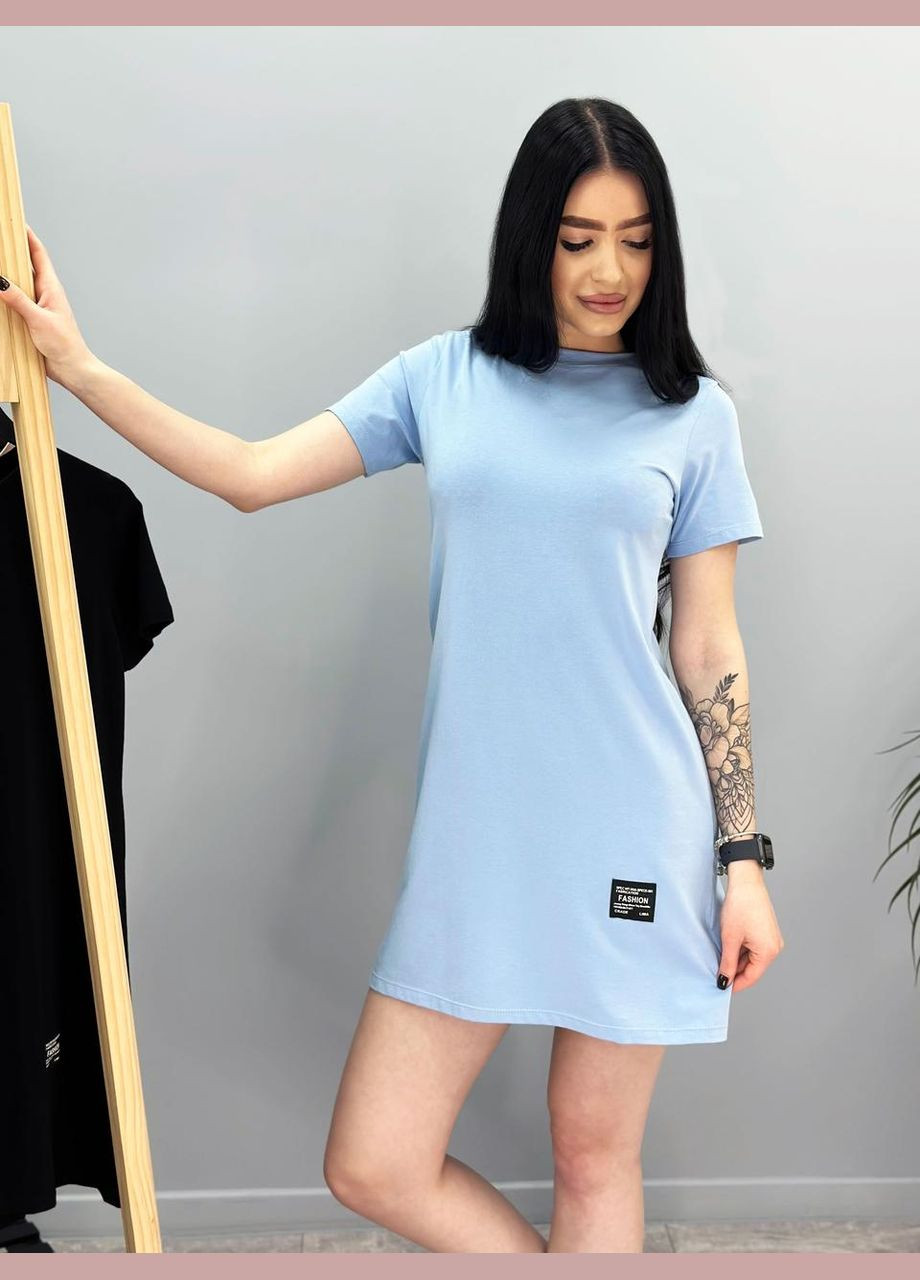 Блакитна літня сукня міні Fashion Girl