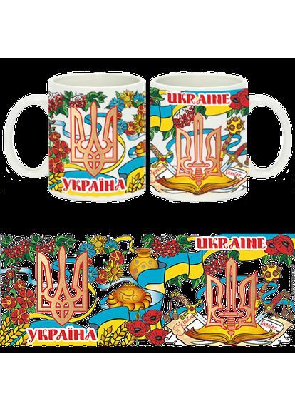 Чашка керамічна сувенірна Герб України 300мл (GPUK-CP-049) Гранд Презент (282841277)