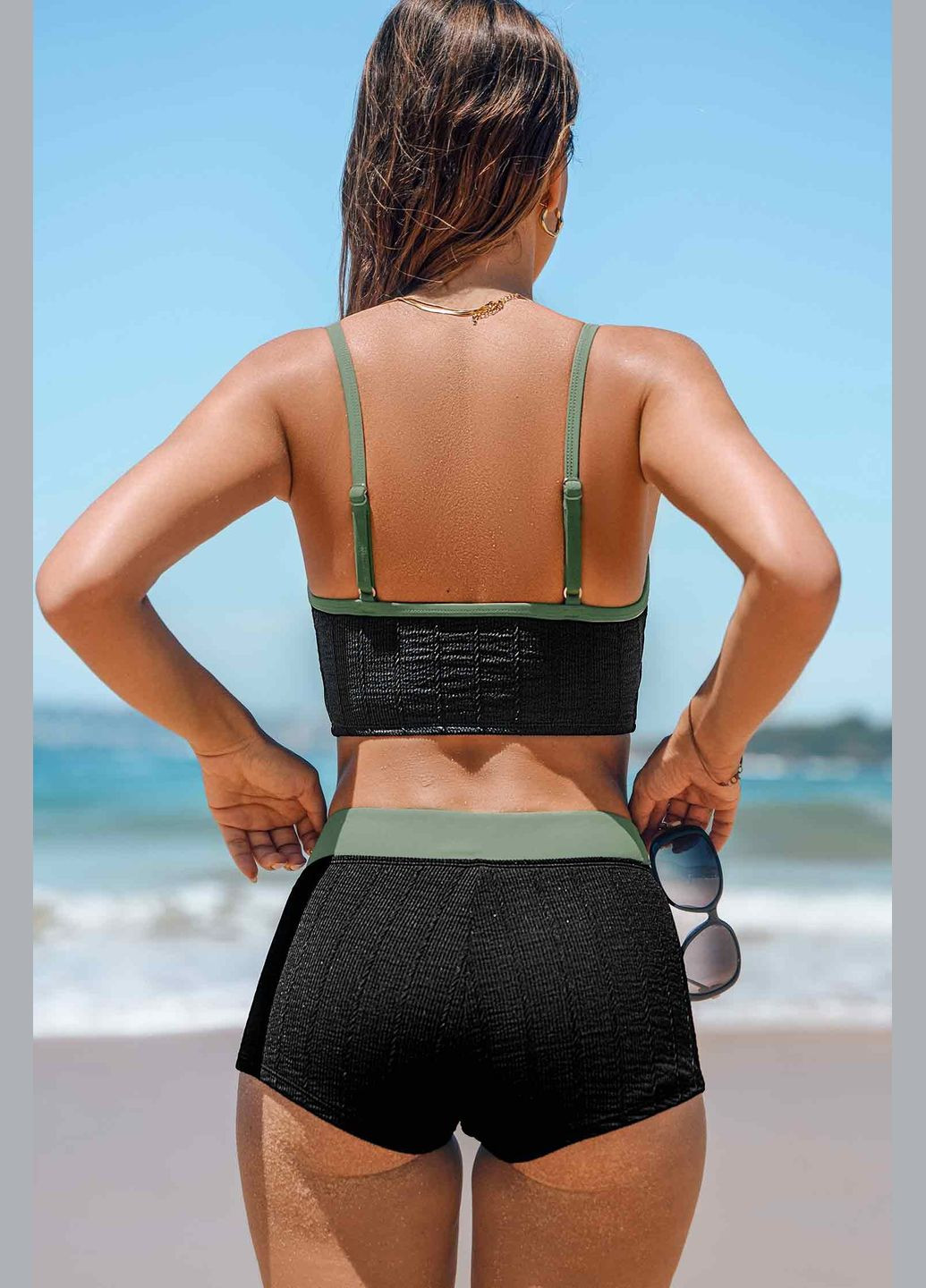 Черный летний купальник CUPSHE