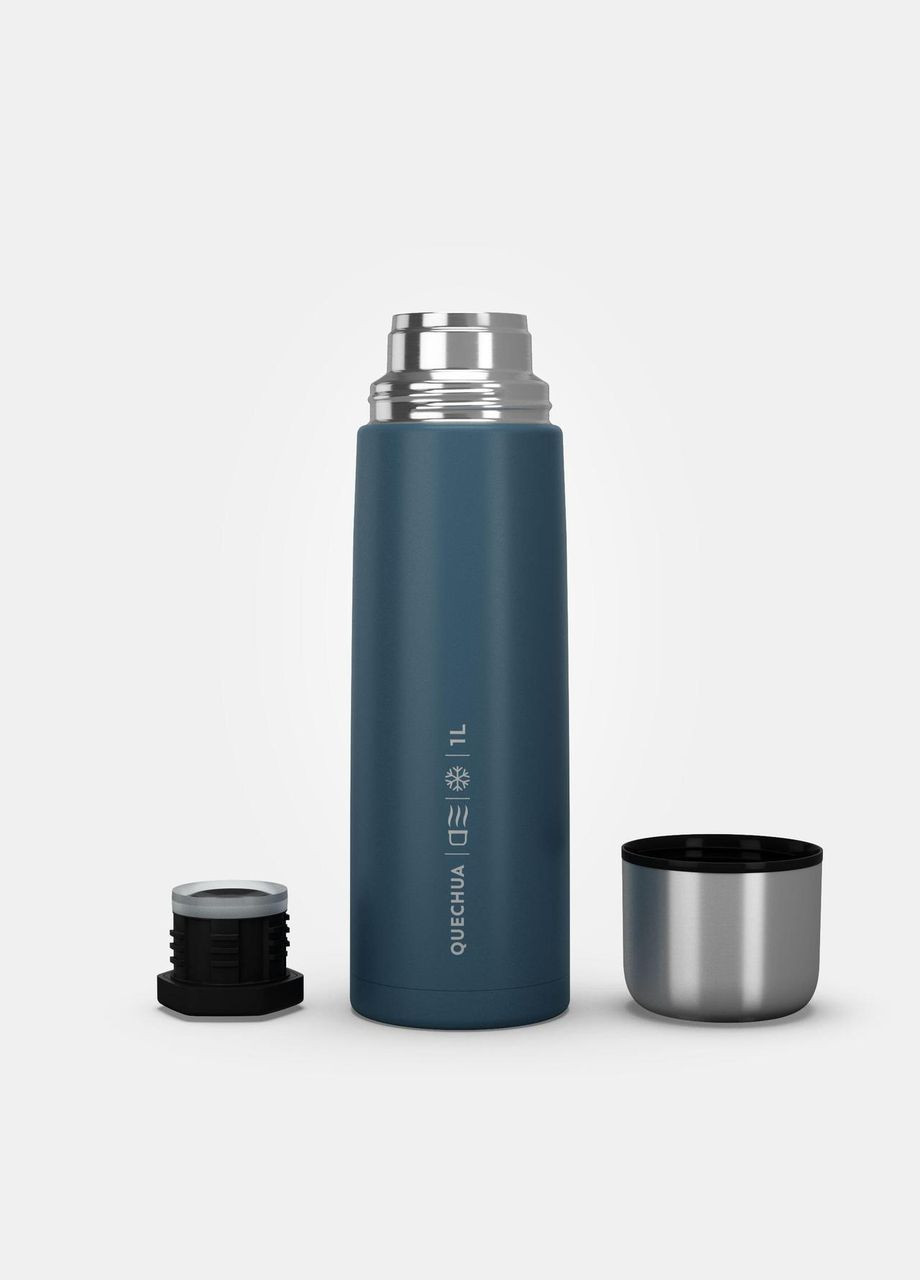Термос для туризму з неіржавної сталі 1 л синій Quechua (329438182)