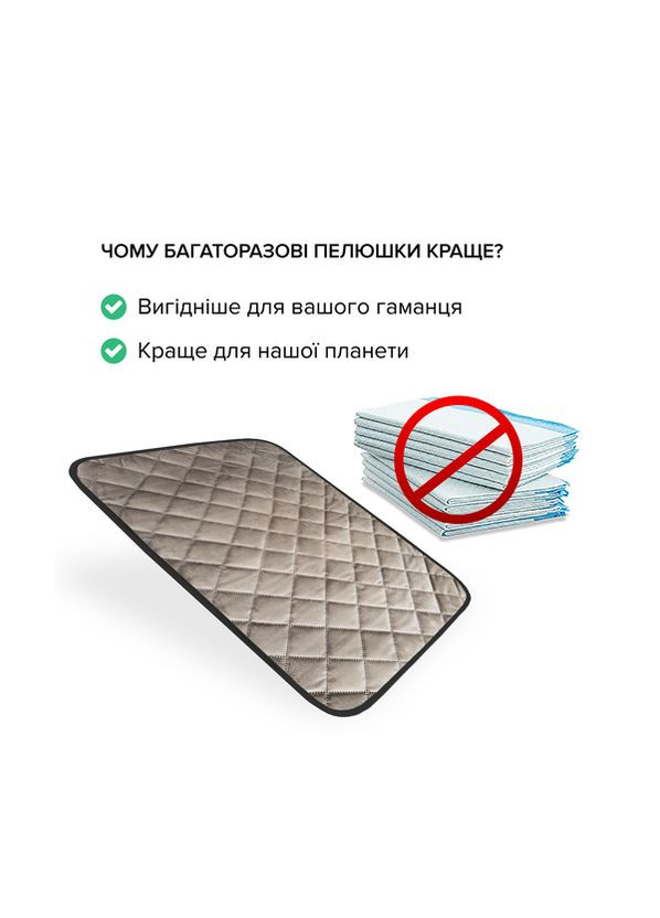 Багаторазова пелюшка для собак Premium з покриттям anti-slip арт. 2, розмір 60х90 см AquaStop (351394113)