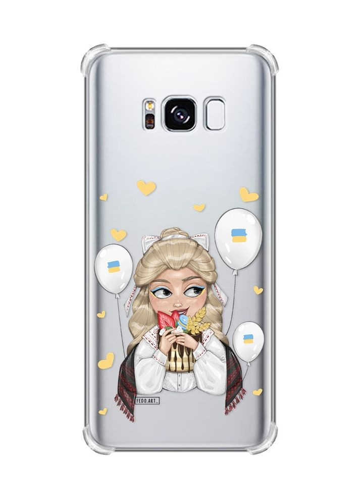 Чехол с утолщёнными углами на Samsung Galaxy S8:: Украинка со сладостями (патриотический принт 175) Creative (360658441)