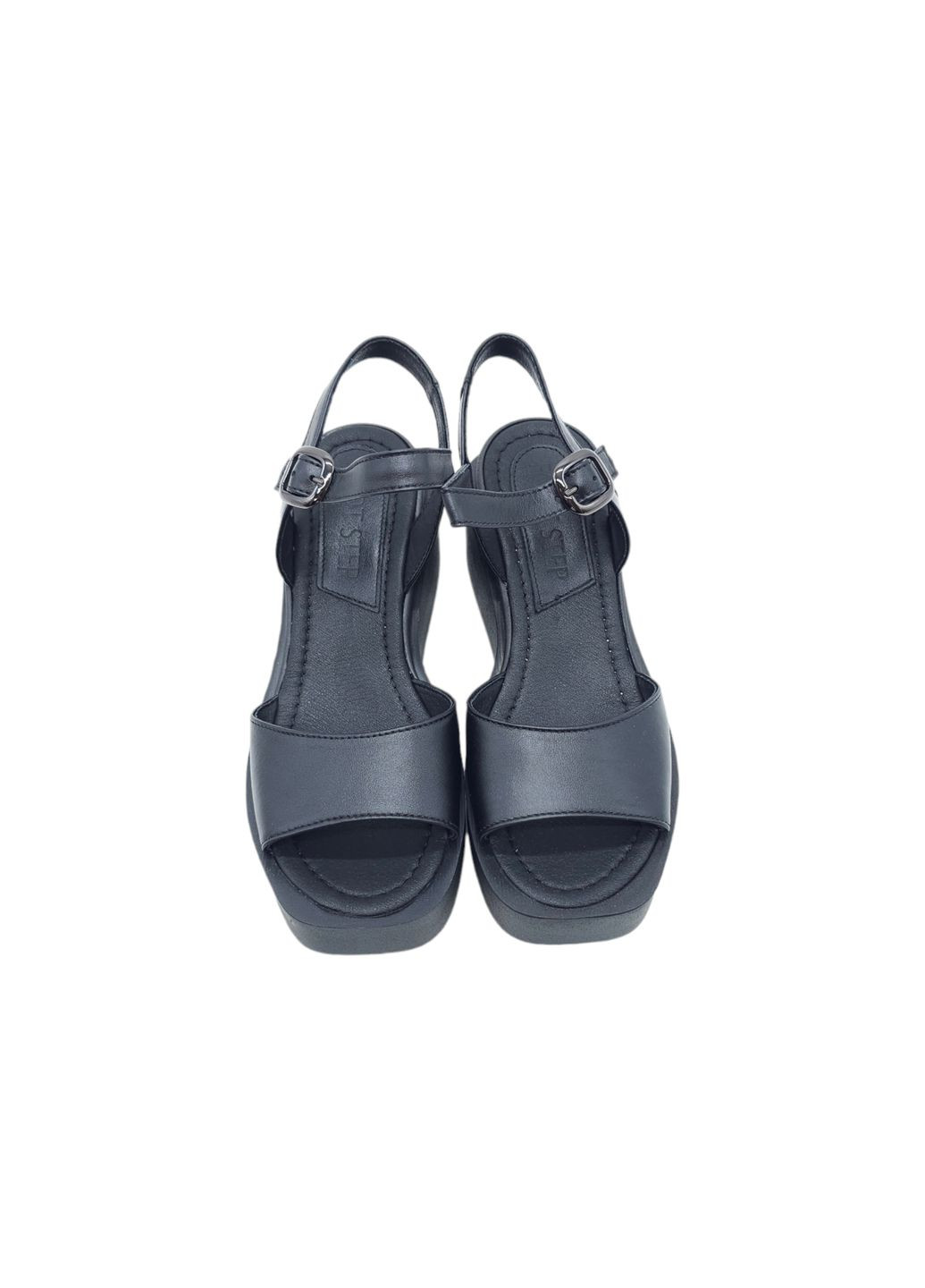 Жіночі босоніжки чорні шкіряні FS-18-23 24,5 см (р) Foot Step (292401637)