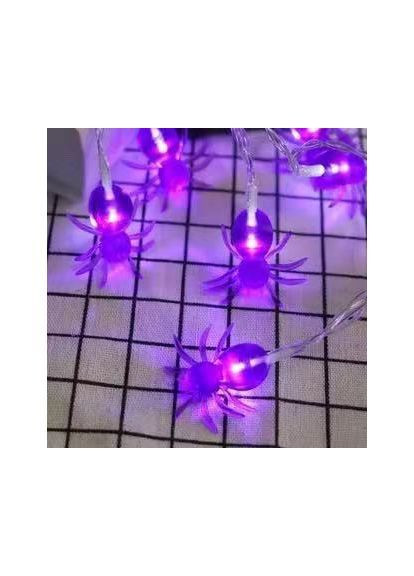 на Хелловін Павуки 150 см 10 led 35 на 35 мм фіолетовий Jannet Гірлянда (364503313)