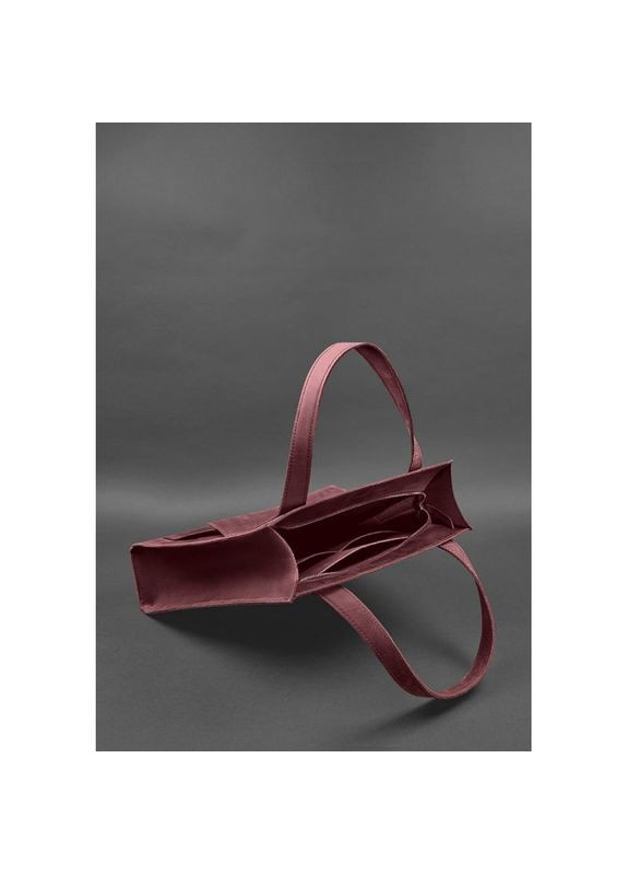 Кожаная сумка женская через плечо шоппер Бэтси с карманом бордовая BlankNote (302008162)