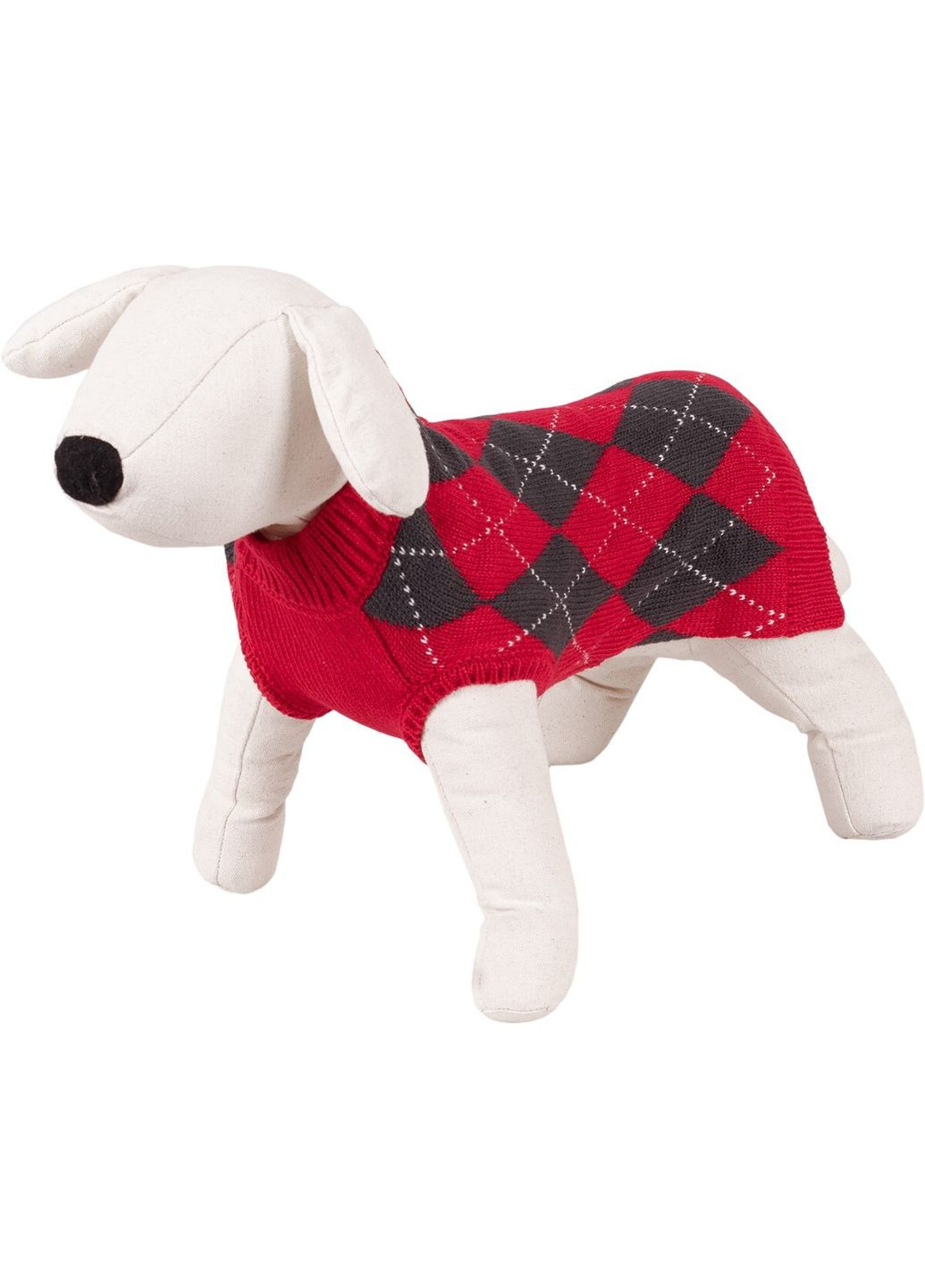 Свитер для собак, красно-чёрный/ромб, XL, 40см Happet (357074867)