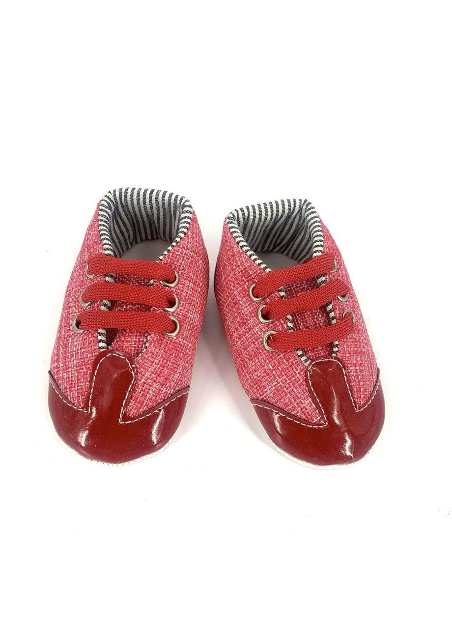 Красные пинетки, арт. 11/2, кеды, красные, длина стельки 11 см No Brand