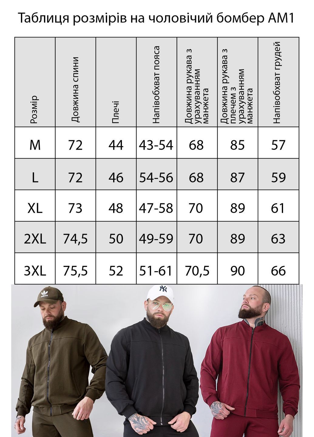 Бомбер чоловічий TOTALFIT на блискавці (322873638)