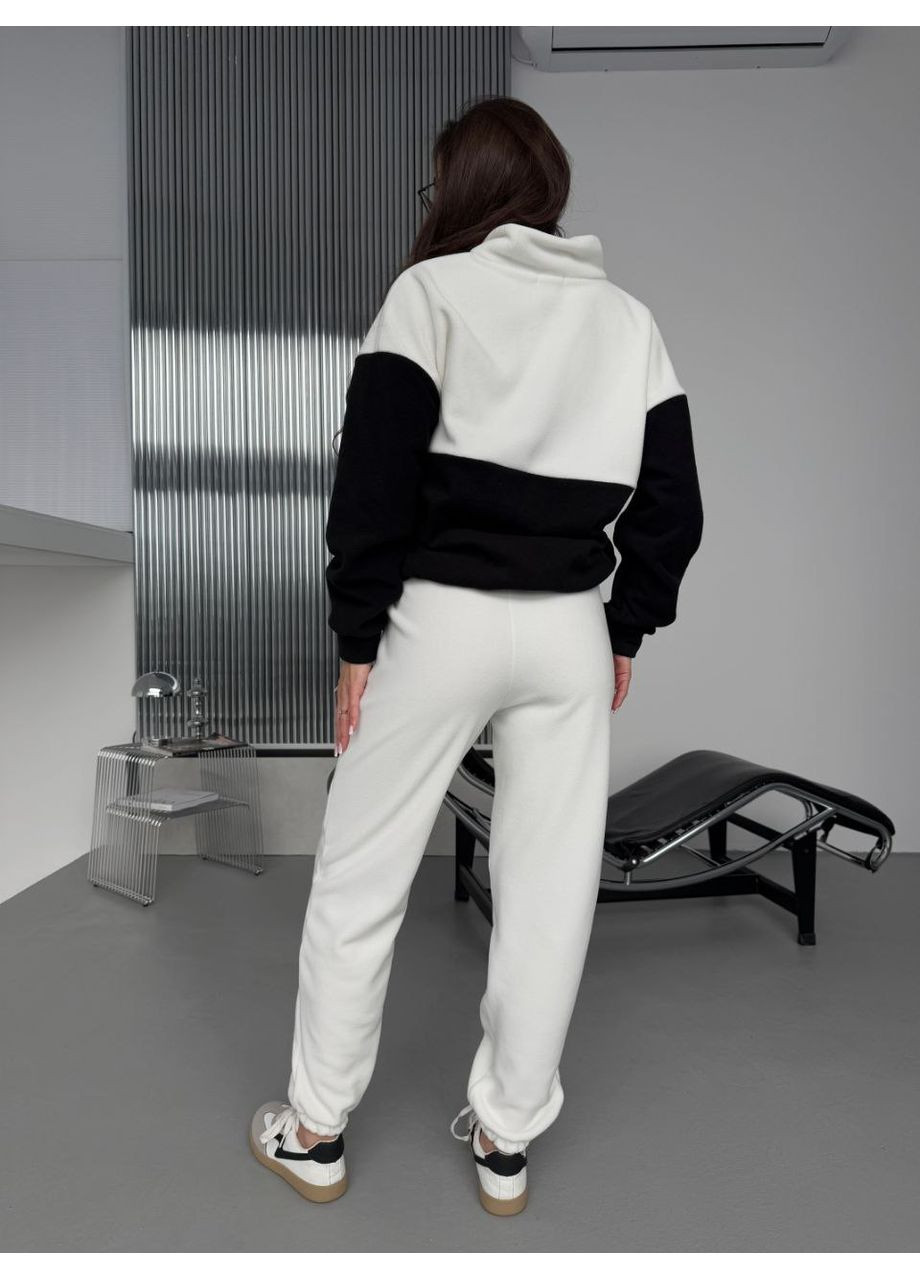 Жіночий костюм флісовий чорного кольору 35691 Fashion (366450072)