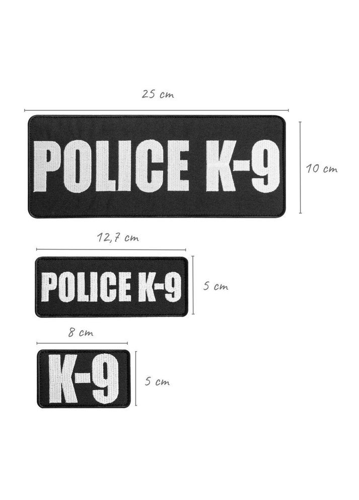 Набір шевронів 3 шт. на липучці Police K-9, вишиті патчі нашивки IDEIA (275869659)
