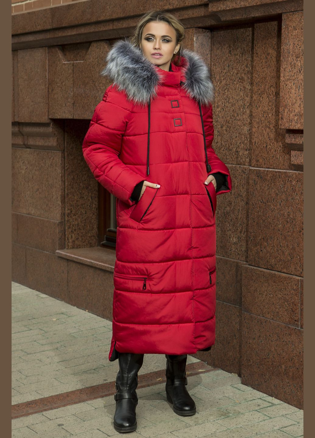 Красная зимняя зимняя куртка barbara красный MioRichi