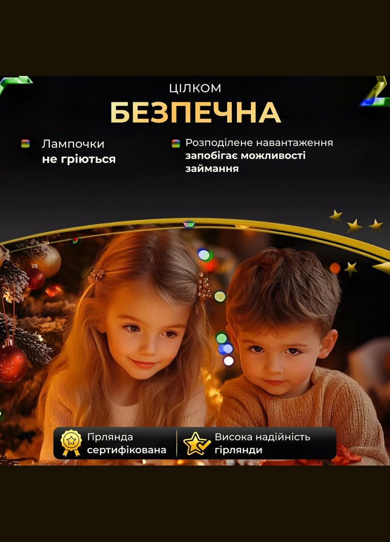 Гірлянда Роса нитка 500 LED довжина 50 м з пультом від мережі зелена нитка, мультиколор GarlandoPro 500L50MGML (306459753)