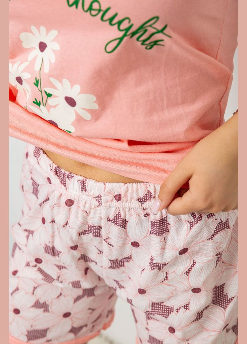 Персикова всесезон піжама жіноча з принтом,, 243r2049 Good Night