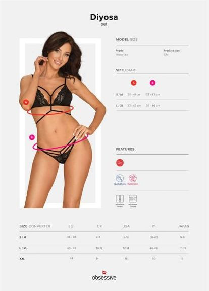 Комплект DIY set 2-pcs black L / XL Obsessive (347313792)