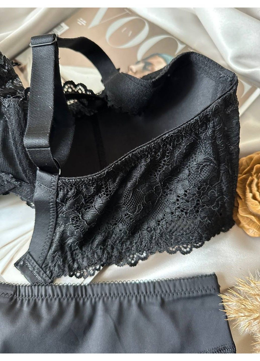 Черный женское черное нижнее белье комплект Lanny Mode