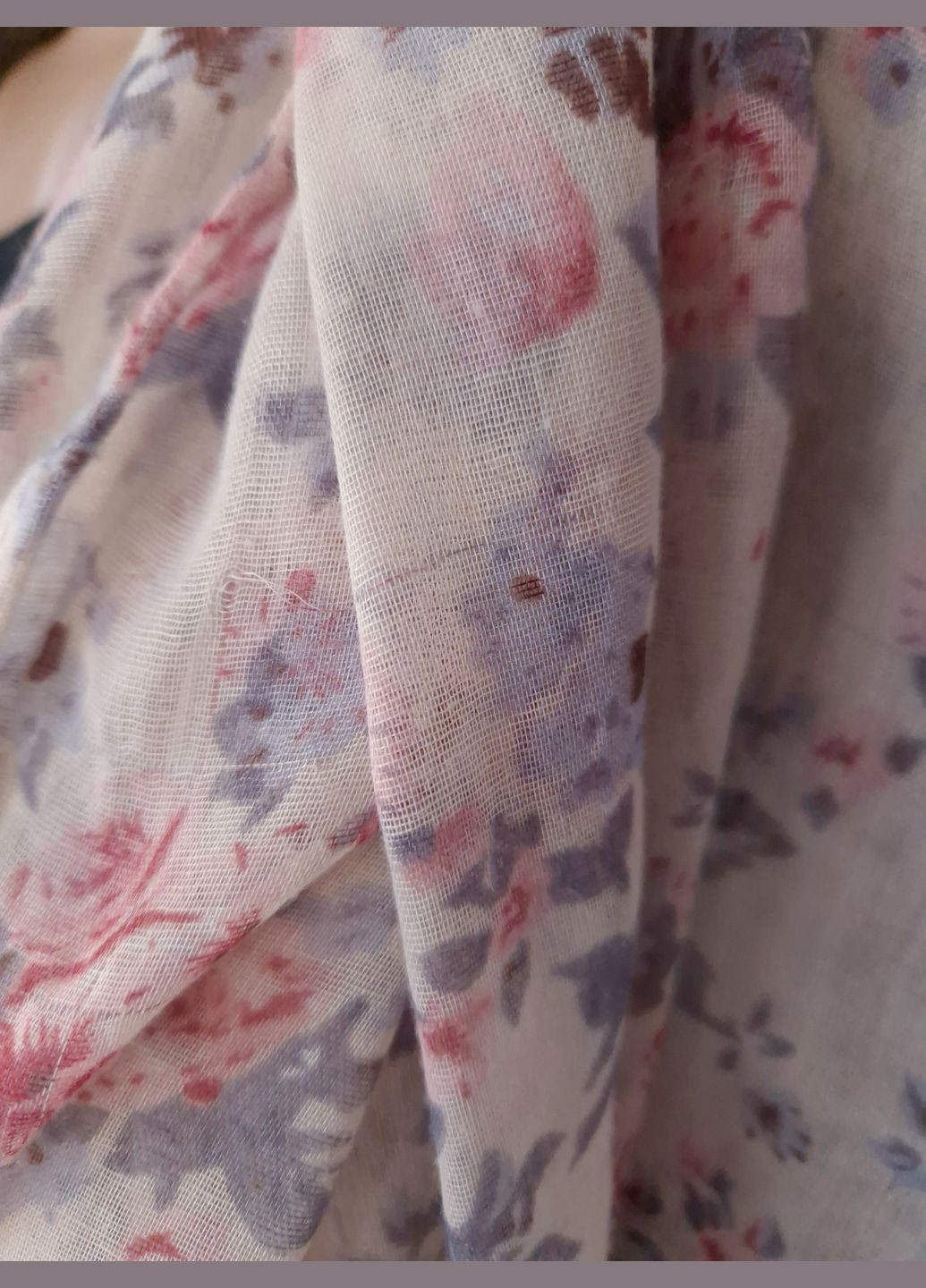 Шарф-снуд женский в цветочный принт комбинированный зима-весна-осень 196х82 см No Brand (317286484)