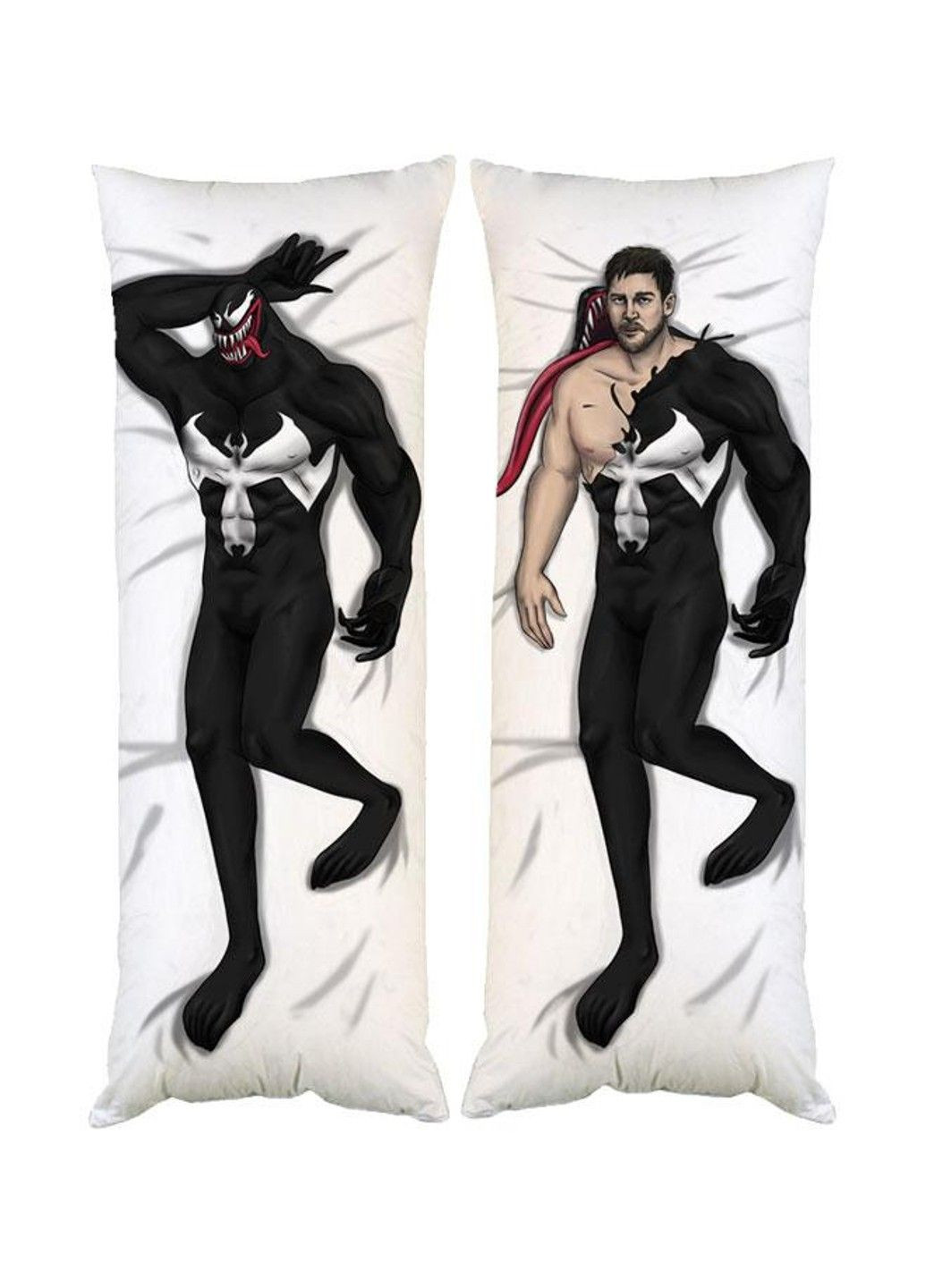 Подушка дакимакура Марвел Веном Том Харди декоративная ростовая подушка для обнимания No Brand (329433242)