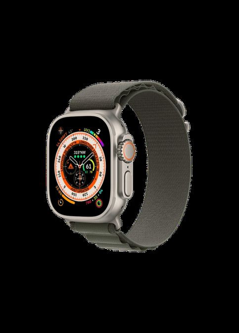 Смарт-часы Watch Ultra GPS + Cellular 49mm Titanium Case with Green Alpine Loop - Small (MNHC3/MNHJ3) Apple (323615426)