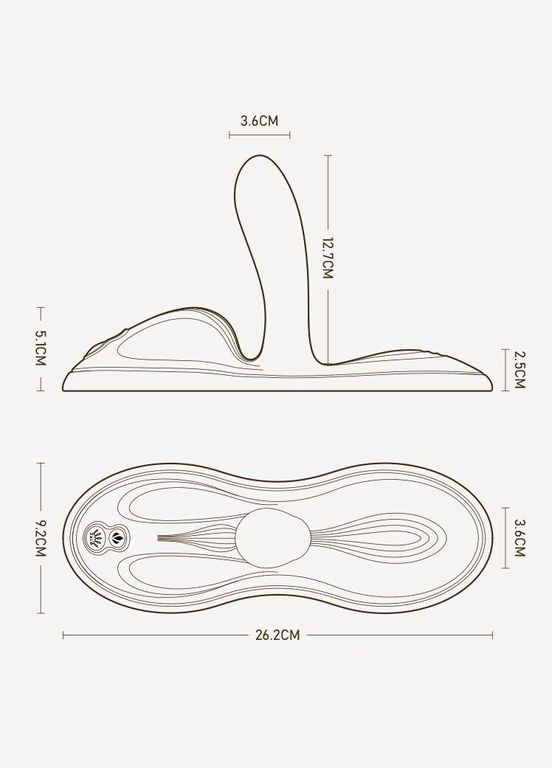 Sit-on-top смарт-вібратор – Flora Smart Vibrating Pad Velvet Purple, 9 моторів Zalo (303887911)