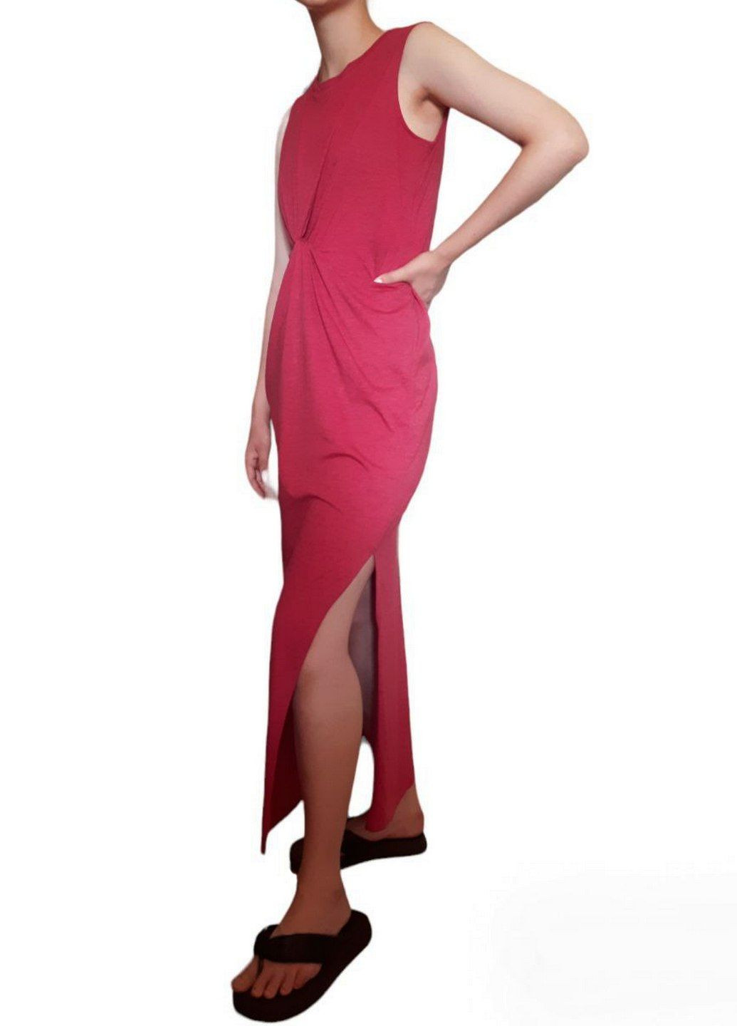 Малинова сукня No Brand однотонна