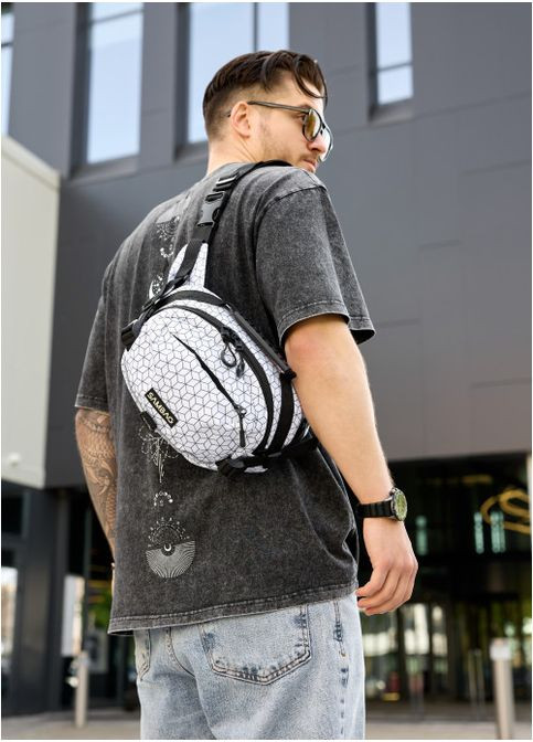 Мужская тканевая сумка через плечо принт Square (11420301517) Sambag (361244927)