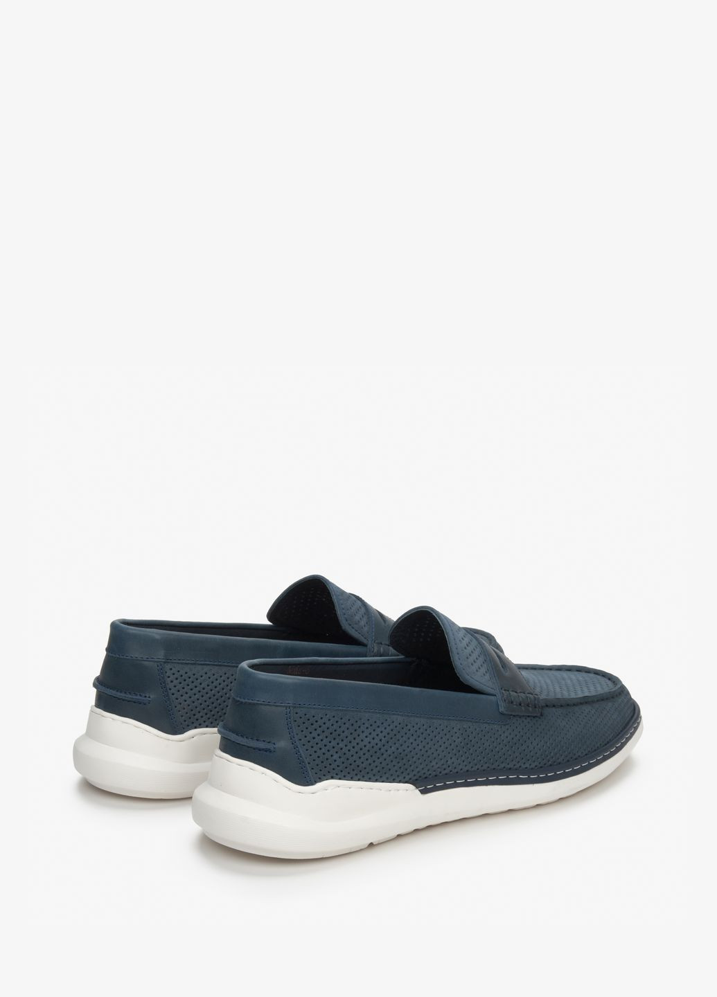 Синие лоферы, цвет синий Estro