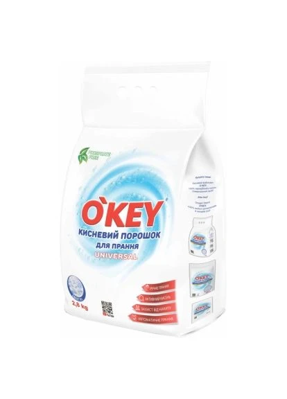Стиральный порошок O'KEY Universal Кислородный 2.8 кг (4820049384826) Okey Universal Кисневий 2.8 кг (401163553)