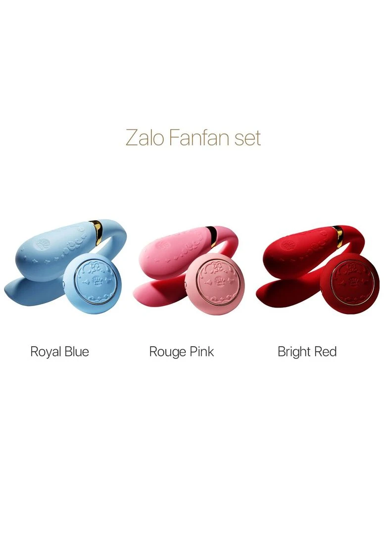 Смартвибратор для пар — Fanfan set Royal Blue, пульт ДУ Zalo (385656903)
