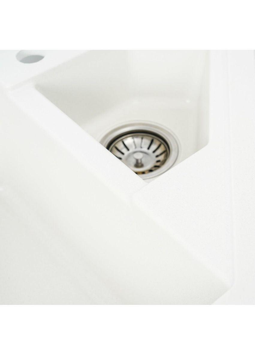 Гранитная мойка для кухни 9950 PANDORA матовая Белая Valeso (349512489)