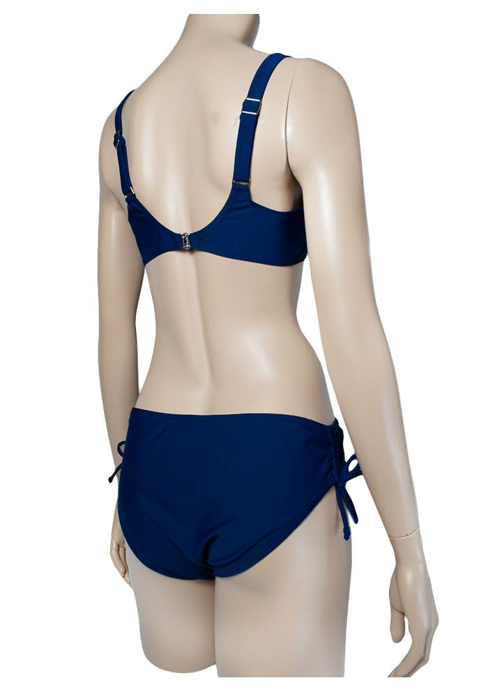 Синій літній купальник на великі груди е купальник роздільний з м'якою чашкою модель 0014 арт.2938 роздільний Teres